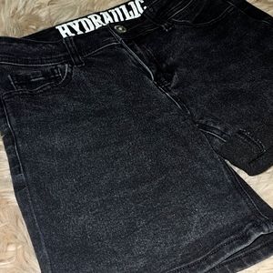 Washed Black Above Knee Short Juniors Size 7/8 Stretch Fit